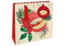 Nekupto Gift paper bag luxury 18 x 16 cm Christmas apples