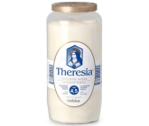 Bolsius Theresia cemetery candle with lid composite white, burning time 108 hours 320 g