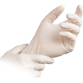 Vulkan Dona Sensitive disposable latex gloves size M, 100 pcs