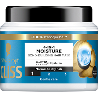 Schwarzkopf Gliss Aqua Revive Hydrating Mask 4 in 1 for Normal to Dry Hair, 400 ml
