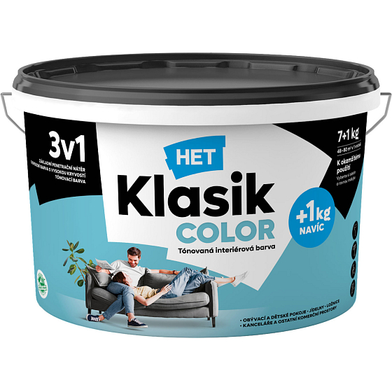 Het Klasik Color paint, 0477 Caribbean Blue, 7+1 kg