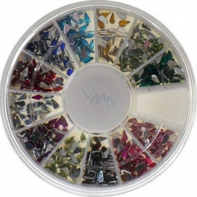 Professional Nail decorations rhinestones color drops 12 colors, BH 118 approx. 1200 pieces