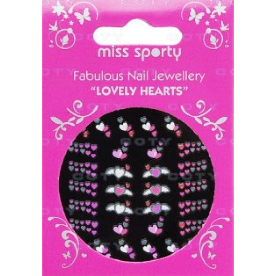 Miss Sports Lovely Hearts nail decorations 32 pieces