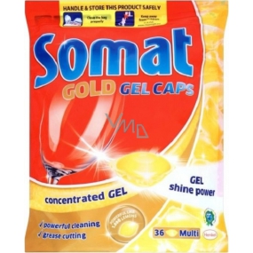 Somat Gold Gel Caps Lemon dishwasher capsules 36 pieces