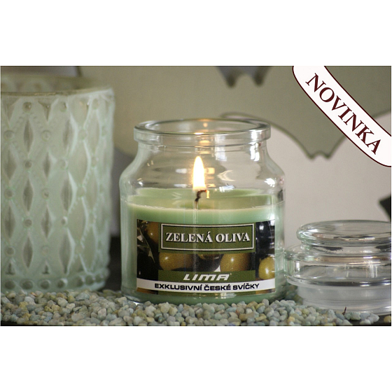 Lima Aroma Dreams Green Olive Scented Candle Jar with Lid 120 g
