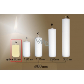 Lima Gastro smooth candle ivory cylinder 60 x 90 mm 1 piece