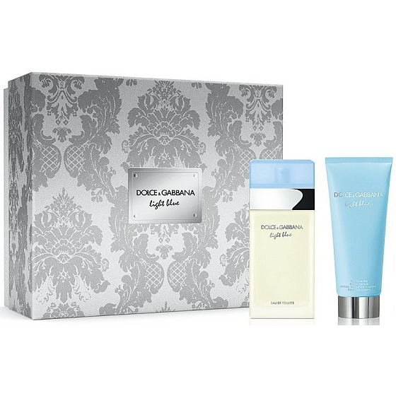 Dolce & Gabbana Light Blue eau de toilette for women 50 ml + body cream 100 ml, gift set 2018