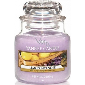 Yankee Candle Lemon Lavender - Lemon and lavender scented candle Classic small glass 104 g