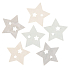 Wooden stars 6 cm, 6 pieces