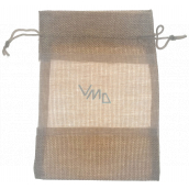 Bag with a view of imitation jute brown 18.5 x 13.5 cm 669