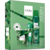 C-Thru Luminous Emerald Eau de Toilette for Women 30 ml + deodorant spray 150 ml + scented candle, gift set