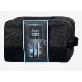 Dove Men + Care Clean Comfort shower gel 250 ml + antiperspirant deodorant spray 150 ml + hair shampoo 250 ml + case, cosmetic set