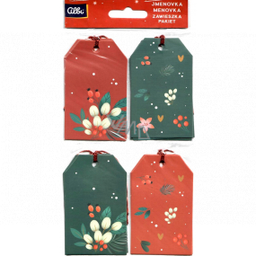 Albi Gift tag Christmas flowers 12 pieces