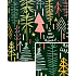 Nekupto Christmas gift wrapping paper 70 x 1000 cm Dark green with coloured trees