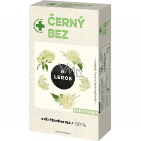 Leros Black Elderberry Herbal Elderflower Tea supports excretion and cleansing of the body 20 x 1 g