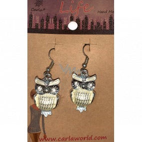 Albi Jewellery earrings Owls symbol of wisdom 1 pair