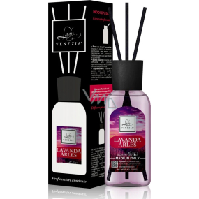 Lady Venezia Lavanda Arles - Lavender field aroma diffuser with sticks for gradual release of fragrance 50 ml