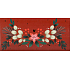 Albi Gift box Christmas flowers on red 22,3 x 11 x 2 cm