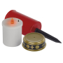Emos Cemetery candle red with LED light 7 x 25 cm