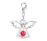 Guardian angel pendant with red pearl 29 x 37 mm 1 piece