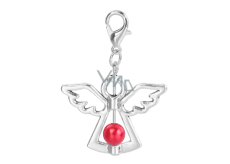 Guardian angel pendant with red pearl 29 x 37 mm 1 piece