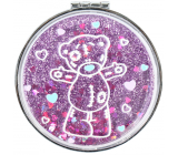 Me To You Cosmetic mirror with glitter Hearts 8 cm