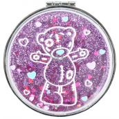 Me To You Cosmetic mirror with glitter Hearts 8 cm