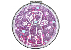 Me To You Cosmetic mirror with glitter Hearts 8 cm