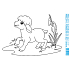Arch Adhesive foil stencil for glass paints Lamb 17 x 12 cm