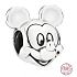 Charm Sterling silver 925 Disney Mickey Mouse portrait, bead on bracelet