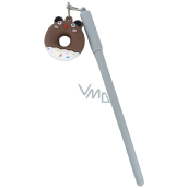 Albi Liner, pen with blue refill, Donut bear grey 17 cm