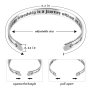 Stainless steel bracelet silver with engraving You are loved..., open cuff, 2.5 mm