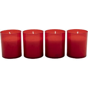 Bispol cemetery candle large without cover, red, packaging of 4 pcs