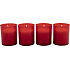 Bispol large cemetery candle without lid, red, package of 4 pcs