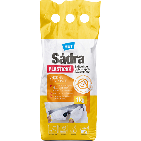 Het plaster white plastic, 1 kg