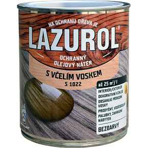LAZUROL protective oil coating with beeswax S1022, transparent, 750 ml