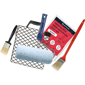 Spokar Uni Blue Melange Roller Set for 8 mm Holder, 250 mm + Holder, Grid, Film, 2 × Brush