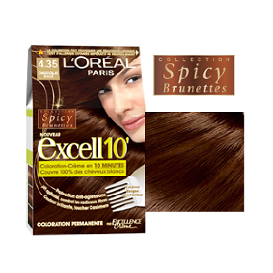 Loreal Excell 10 Hair Color 4.35 Gold Chocolate