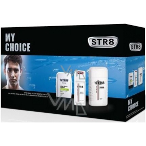 Str8 Unlimited Sensitive After Shave Balm 100 ml + perfumed deodorant glass 85 ml + shower gel 250 ml, cosmetic set