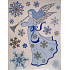Window foil without glue ice with silver glitter angel 31 x 22 cm