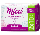 Micci Ultra Wings Sensitive Intimate Pads with Wings Duo 2 x 10 pieces