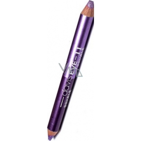 Princessa Davis Eye Double Color Pencil Eyeshadow 011 Purple with Glitter 6g