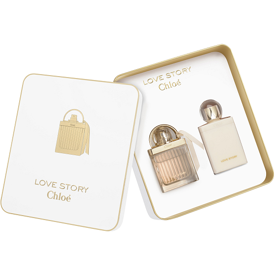 Chloé Love Story perfumed water 50 ml + body lotion 100 ml, gift set