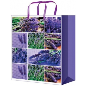 Angel Gift paper bag 32 x 26 x 12.7 cm purple with lavender
