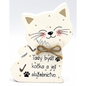 Nekupto Pets wooden sign Here lives a cat and her 12 x 9 x 1,5 cm