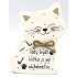 Nekupto Pets wooden sign Here lives a cat and her 12 x 9 x 1,5 cm