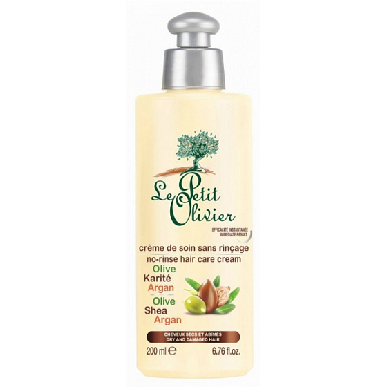 Le Petit Olivier Oliva, shea butter and argan oil rinse-free care cream for dry and brittle hair 200 ml