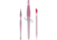 Diva & Nice Nail File, Trimmer and Cuticle Pusher, nail treatment set 3 pieces