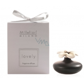 Millefiori Milano Lovely Diffuser Flower Container for Scenting Fragrance Using Porous Top Mini Black