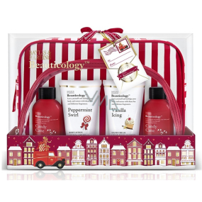 Baylis & Harding Red Collection Sweet 100 ml liquid body soap bar + 100 ml shower gel sweet bar + Peppermint swirl body lotion 50 ml + Vanilla glaze hand cream 50 ml + 2 x travel handbag, gift set